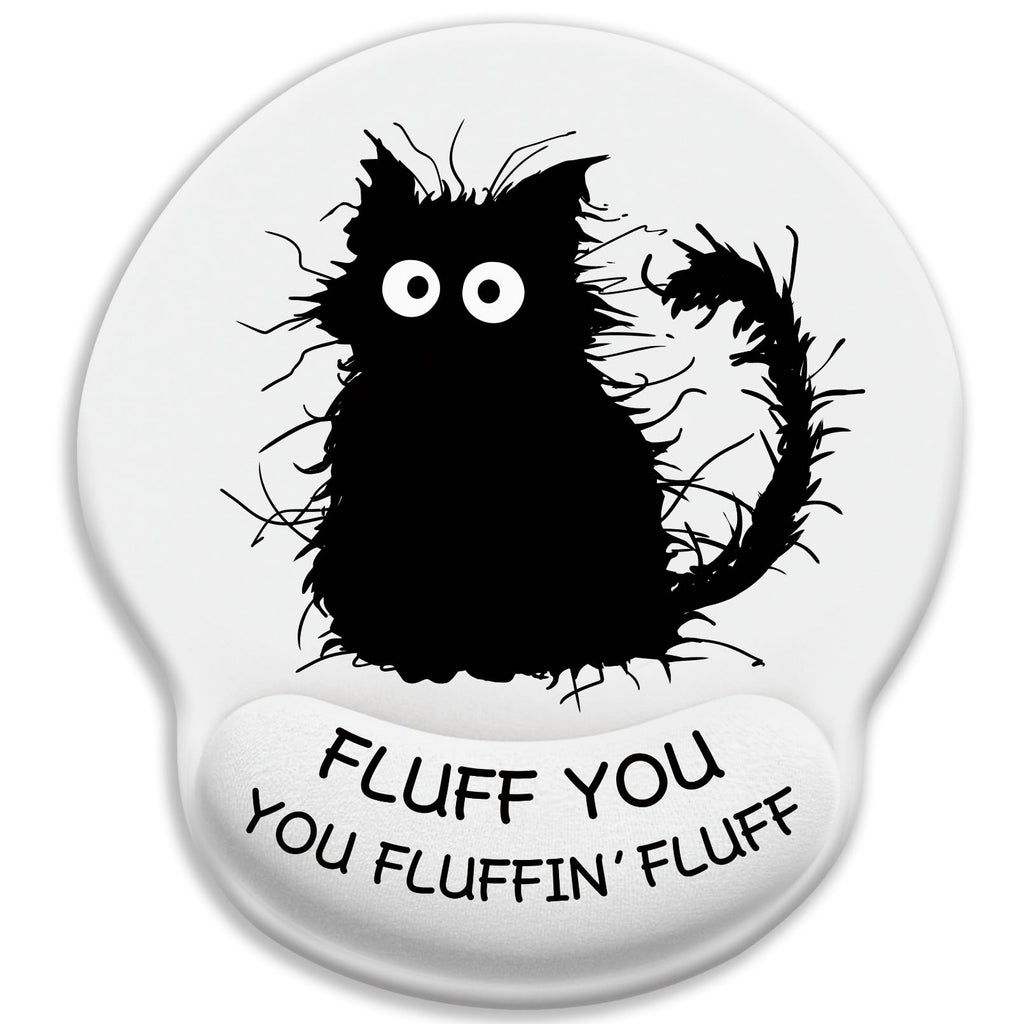 LIMKRIAN Funny Ergonomic Mouse Pad with Wrist Rest, Cat Desk Decor Gifts