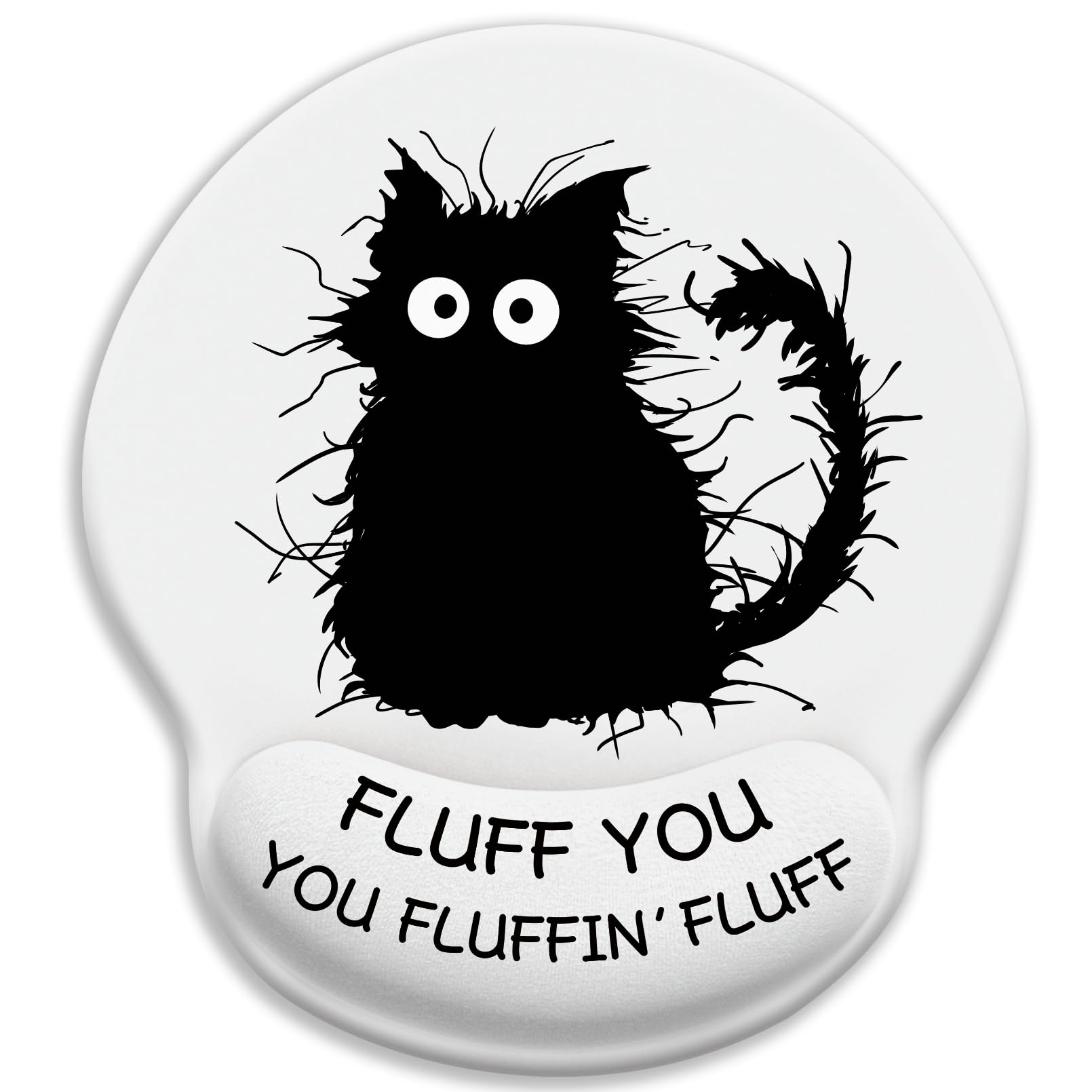 LIMKRIAN Funny Ergonomic Mouse Pad with Wrist Rest, Cat Desk Decor Gifts