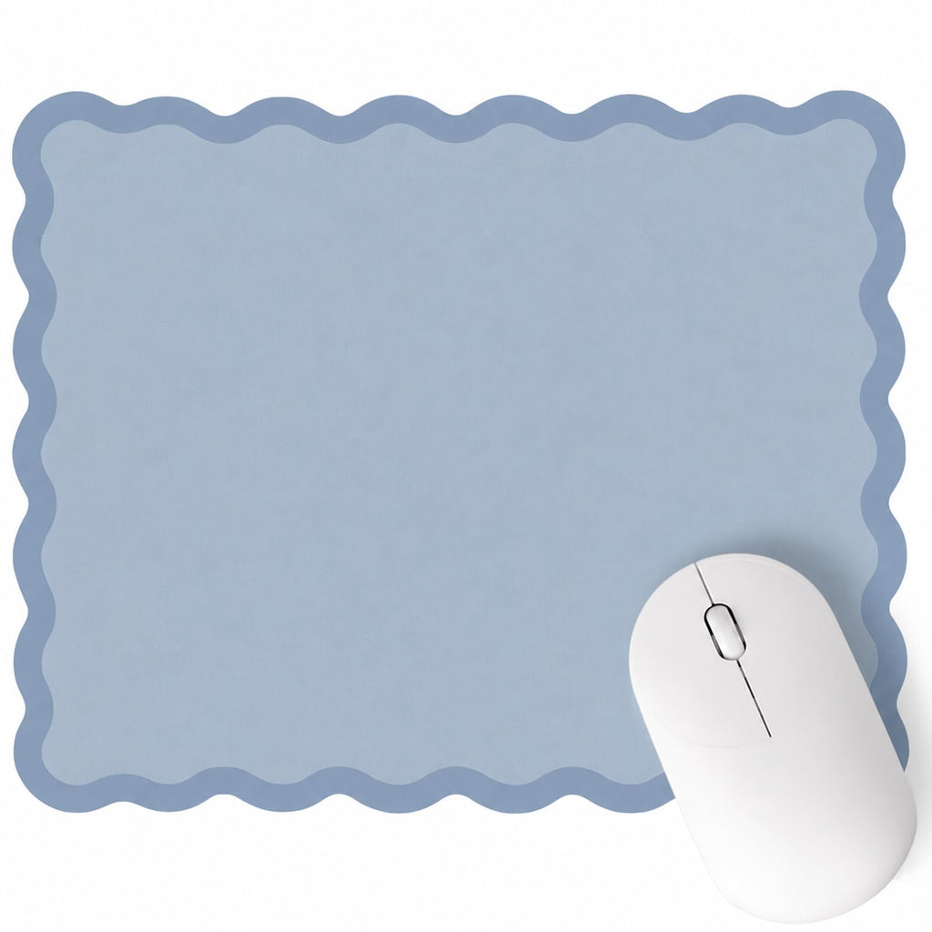 Kingdder Cute Scalloped Mouse Pad Non-Slip Mousepad 9.8x7.9in,Pink