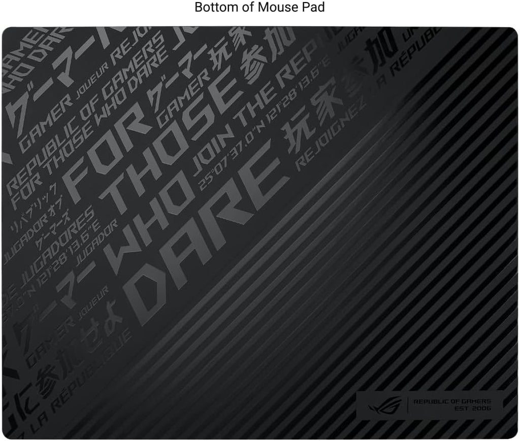 ASUS ROG Moonstone Ace L Glass Gaming Mouse Pad, 19.7” x 15.7” - Black