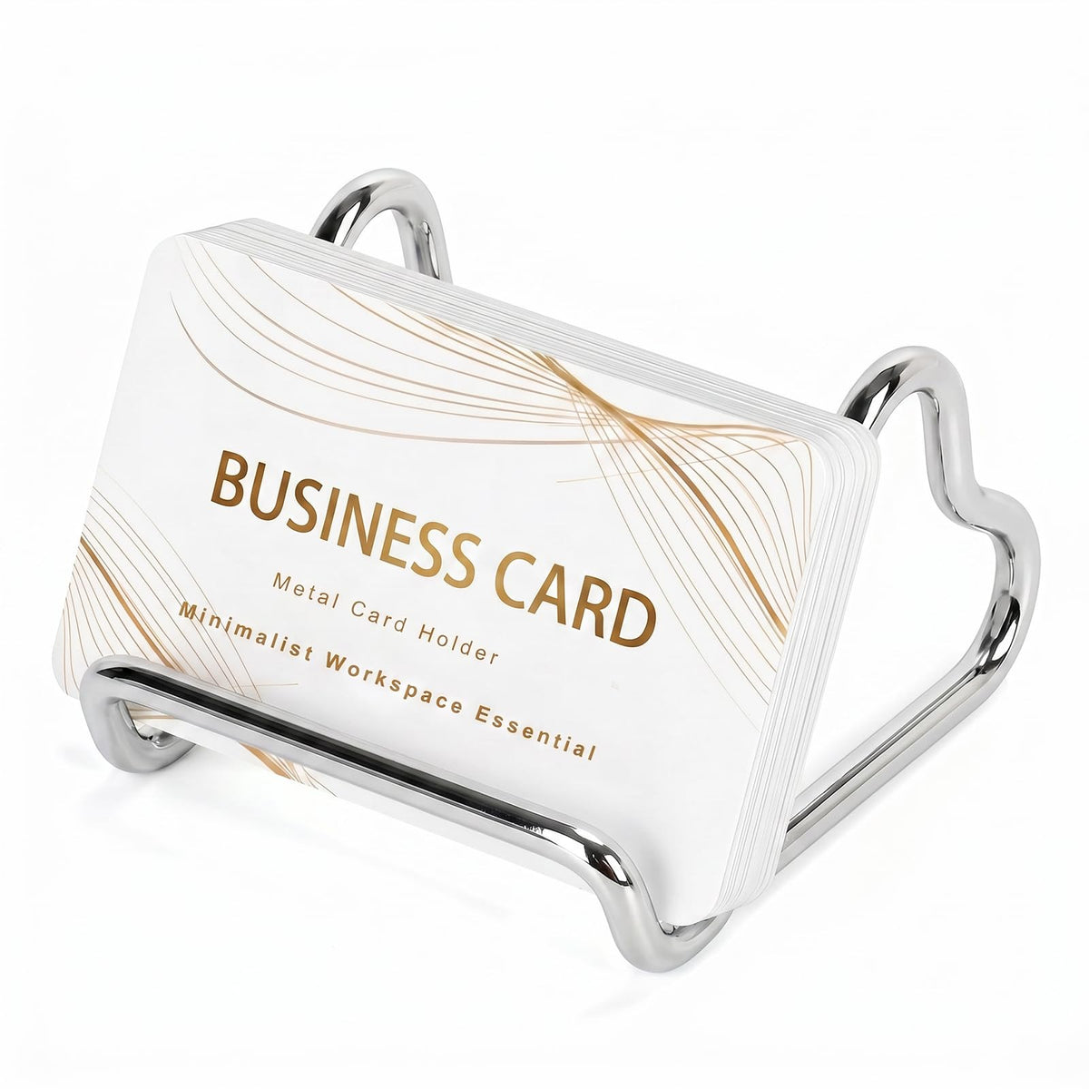 Business Card Holder Desk,Cute Metal Business Cards Holder, Heart Shaped Business Card Display Stand for Men & Women, Small Smartphone Stand & Photo Holder for Office Vendor Booth (Gold)