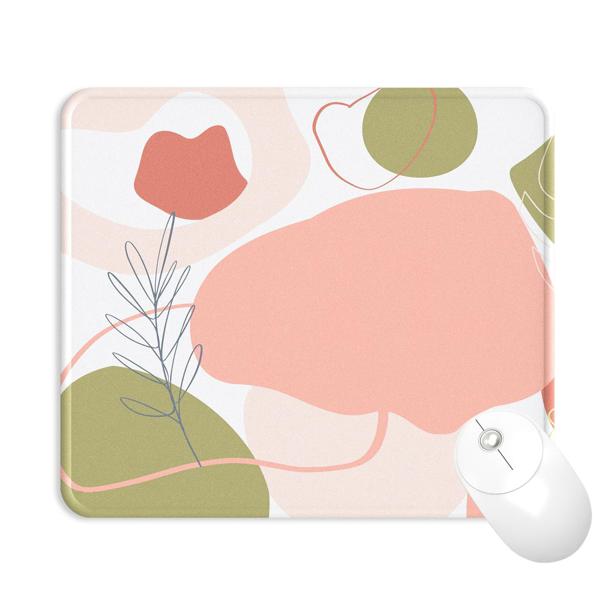 eulps Mouse Pad with Wrist Rest, Comfortable Computer Mousepad with Gel Wrist Support Smooth Surface and Non-Slip PU Base for Pain Relief, Laptop, Office & Home (Rose)