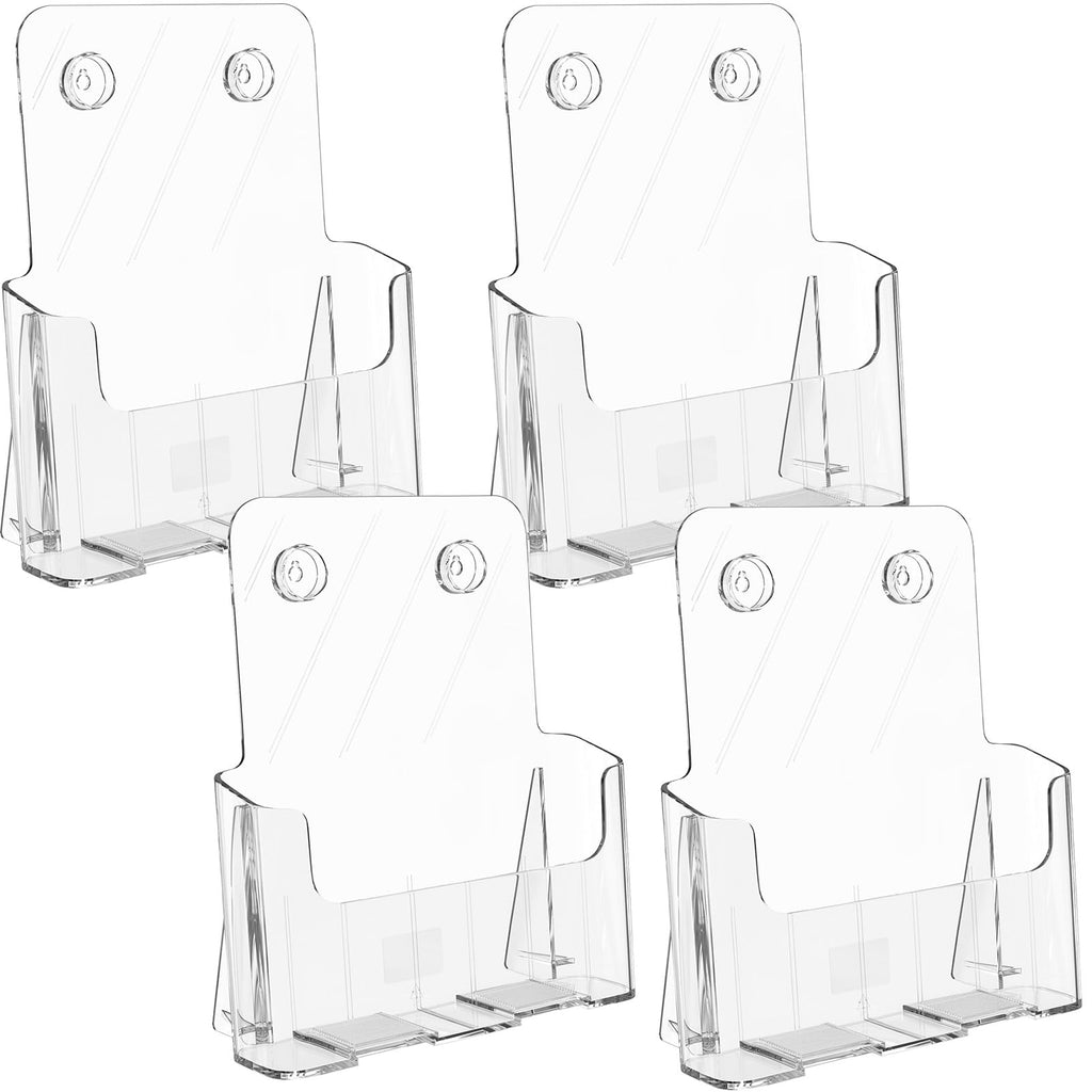 MaxGear Acrylic Brochure Holder Flyer Display Stand 4 x 9 Inch, 2 Pack