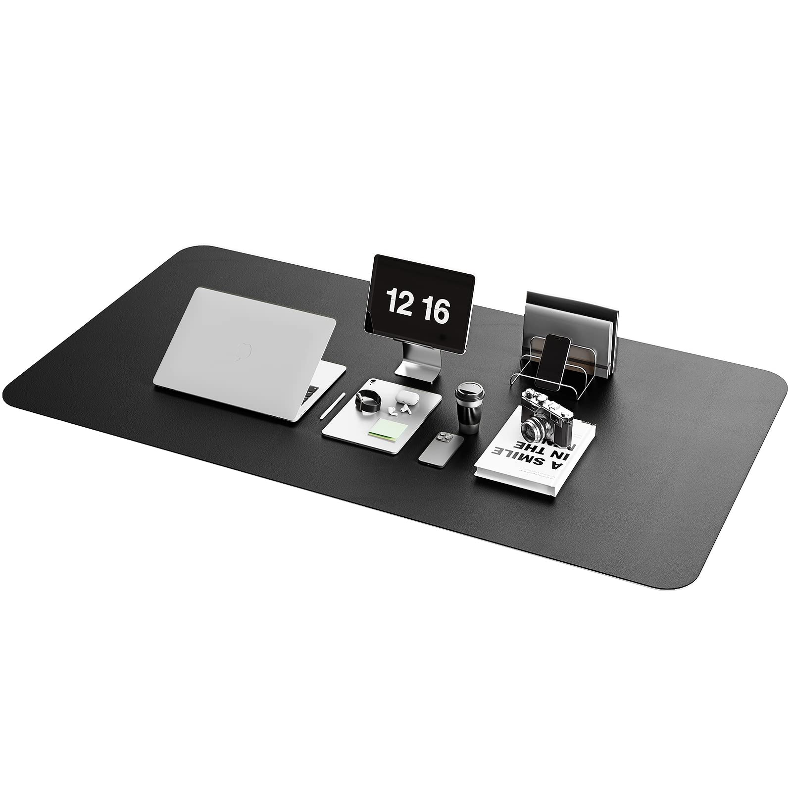 YSAGi Non-Slip Leather Desk Pad, Waterproof Laptop Computer Desk Keyboard Mat, Table Protector Blotter Mat, Large Mouse Pad for Office/Work/Home/Decor(Olive Green, 31.5" x 15.7")
