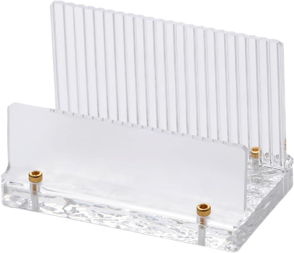 Business Card Holder for Desk, Acrylic Cards Display, Fits 80 Cards