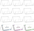 Hedume 12 Pack Business Card Holder for Desk, Office Acrylic Business Card Table Top Display Holders, Clear Name Card Holder Stand, Capacity: 50 Cards