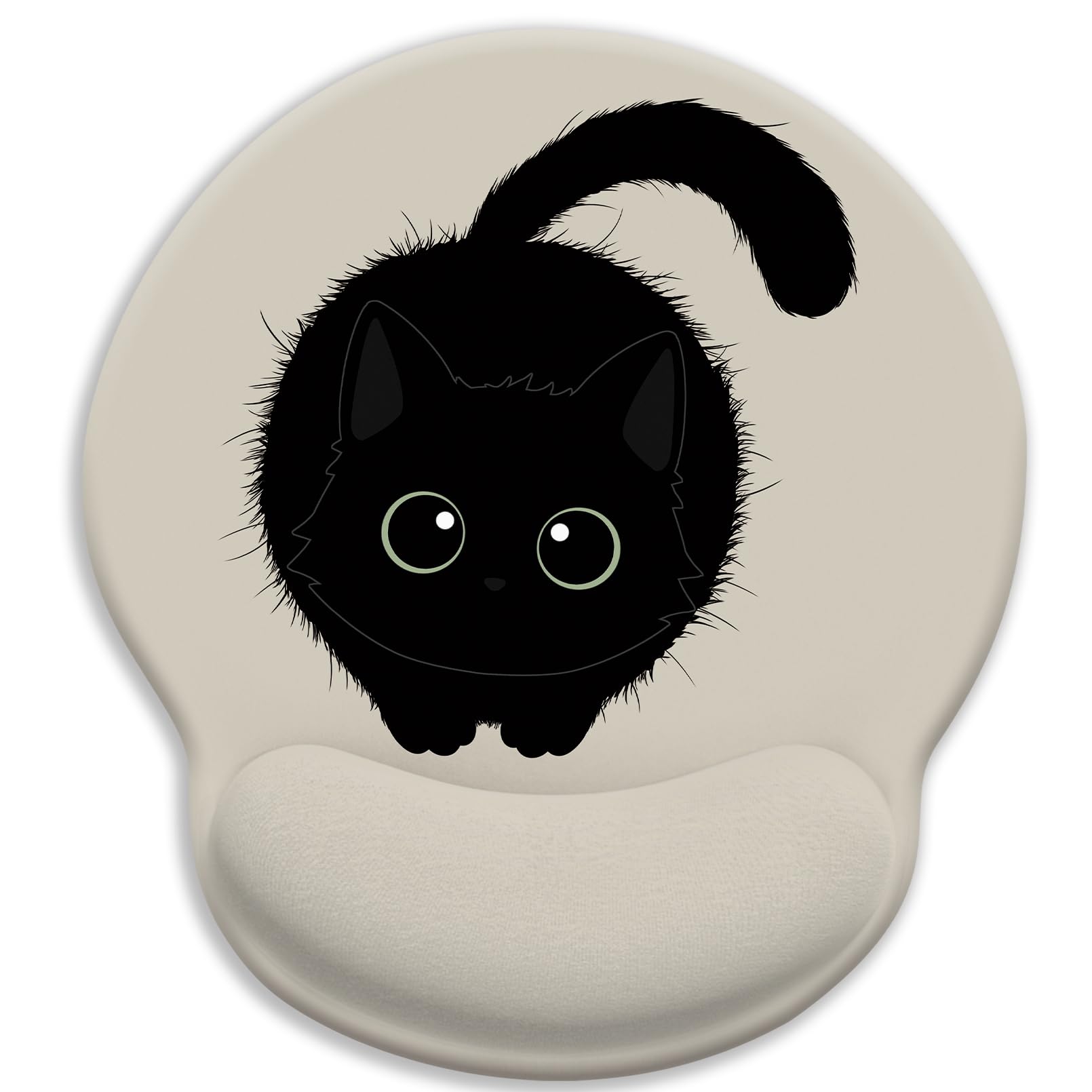 LIMKRIAN Funny Ergonomic Mouse Pad with Wrist Rest, Cat Desk Decor Gifts