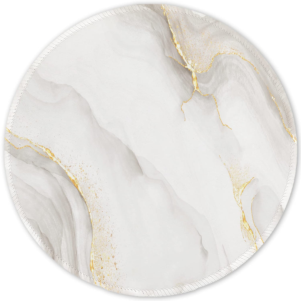 ITNRSIIET Marble Round Mouse Pad Pink Marble Customized Premium-Textured Washable Desktop Protection Mouse Mat with Non-Slip Rubber Base 7.87×7.87×0.12 inches, Pink Marble