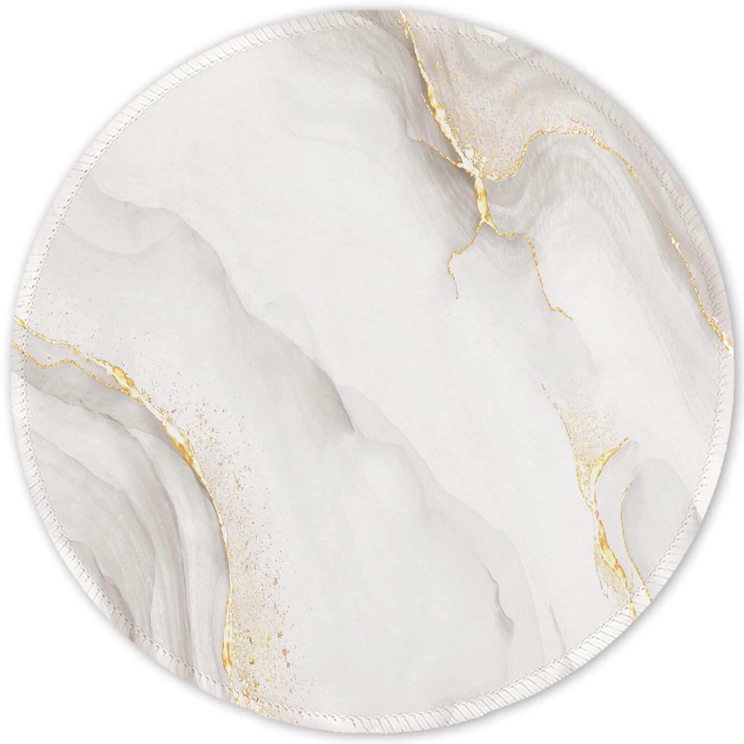 ITNRSIIET Marble Round Mouse Pad Pink Marble Customized Premium-Textured Washable Desktop Protection Mouse Mat with Non-Slip Rubber Base 7.87×7.87×0.12 inches, Pink Marble