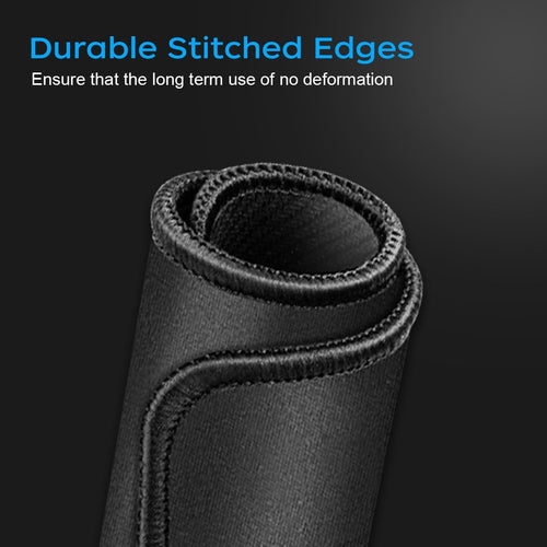 3 Pack Standard Mouse Pad with Stitched Edges, 10.3 x 8.3 in Black
