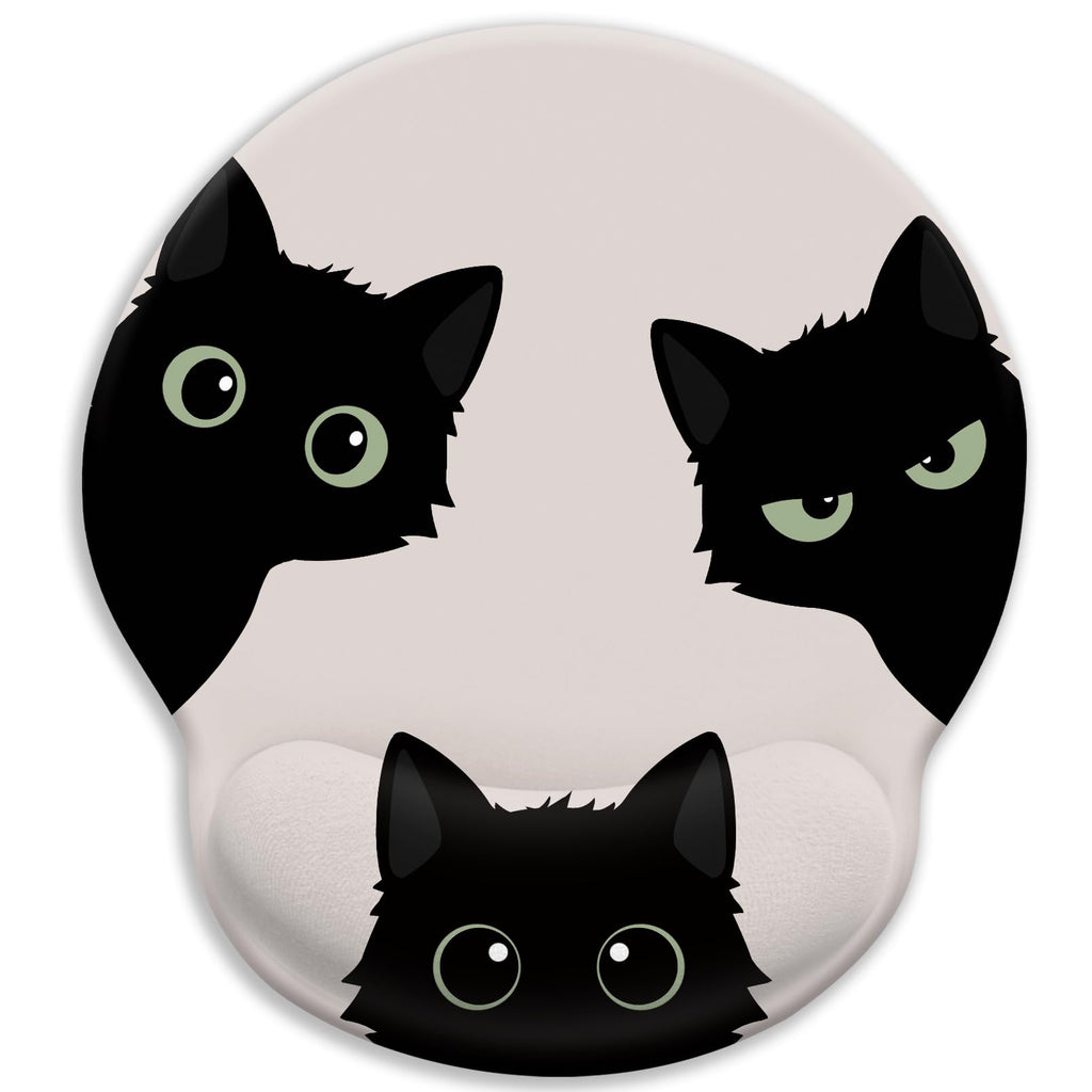 LIMKRIAN Funny Ergonomic Mouse Pad with Wrist Rest, Cat Desk Decor Gifts