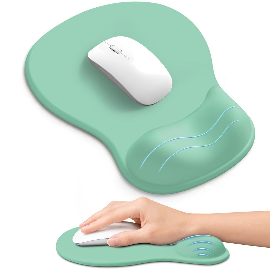 Ergonomic Mouse Pad with Wrist Rest, Gel Wrist Support, Black