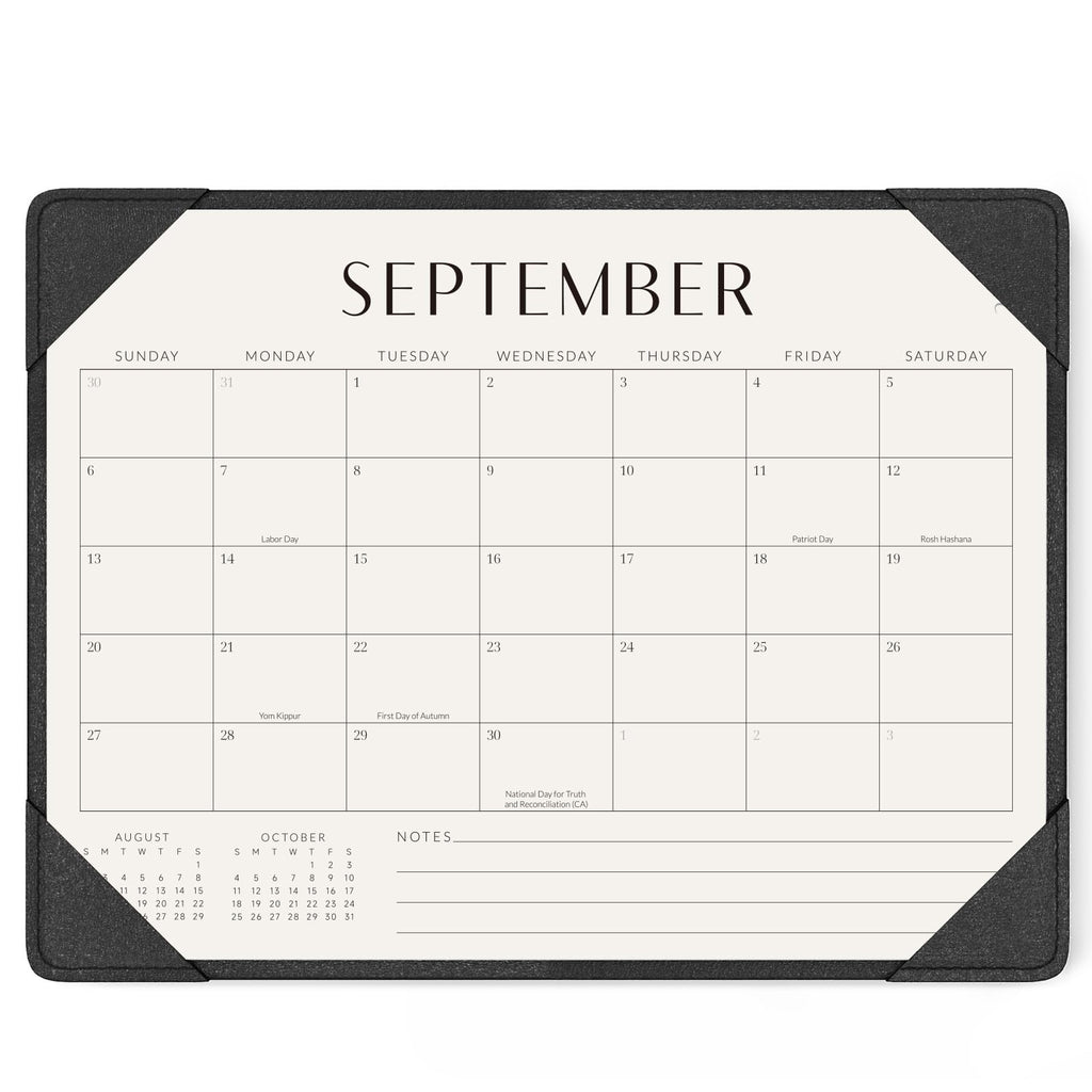 Jotsome Desk Calendar 2026-2027 with Protective Mat 14"x10.5"