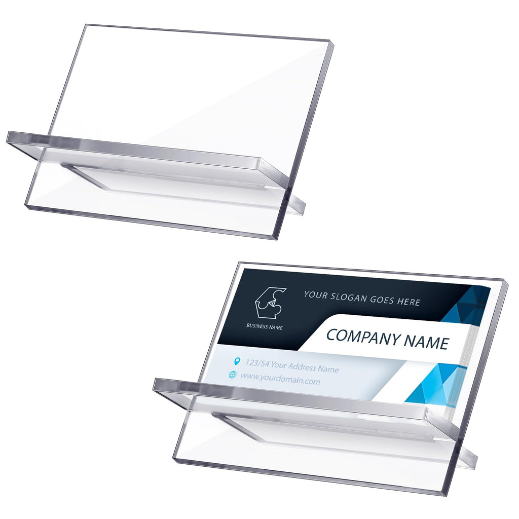 Sintuff 4 Pack Acrylic Business Card Holders, Desktop Card Display Stand