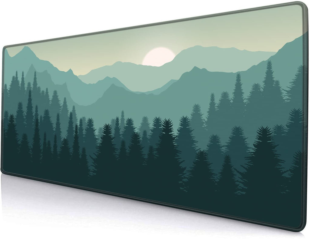 Large Gaming Mouse Pad with Stitched Edges, Galaxy Desk Mat, Extended XL Keyboard Pad, Non-Slip Rubber Base Desk Pad for Keyboard and Mouse, 31.5X11.8 inch