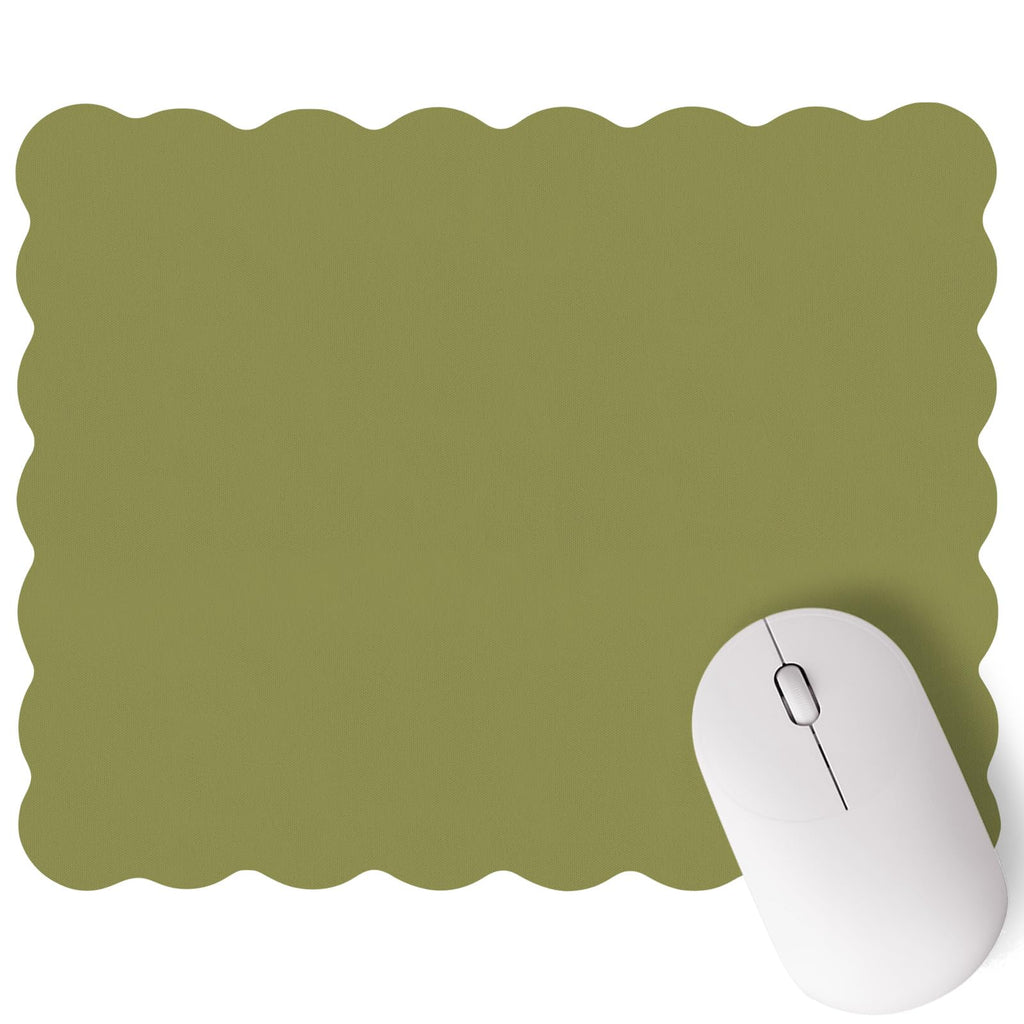 Kingdder Cute Scalloped Mouse Pad Non-Slip Mousepad 9.8x7.9in,Pink