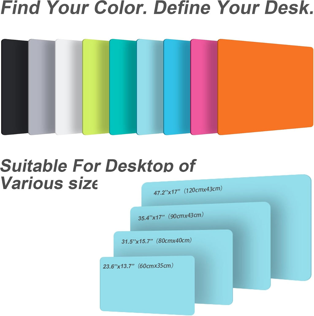 Leather Desk Pad Protector,Non-Slip Desk Pad(Black, 23.6" x 13.7")