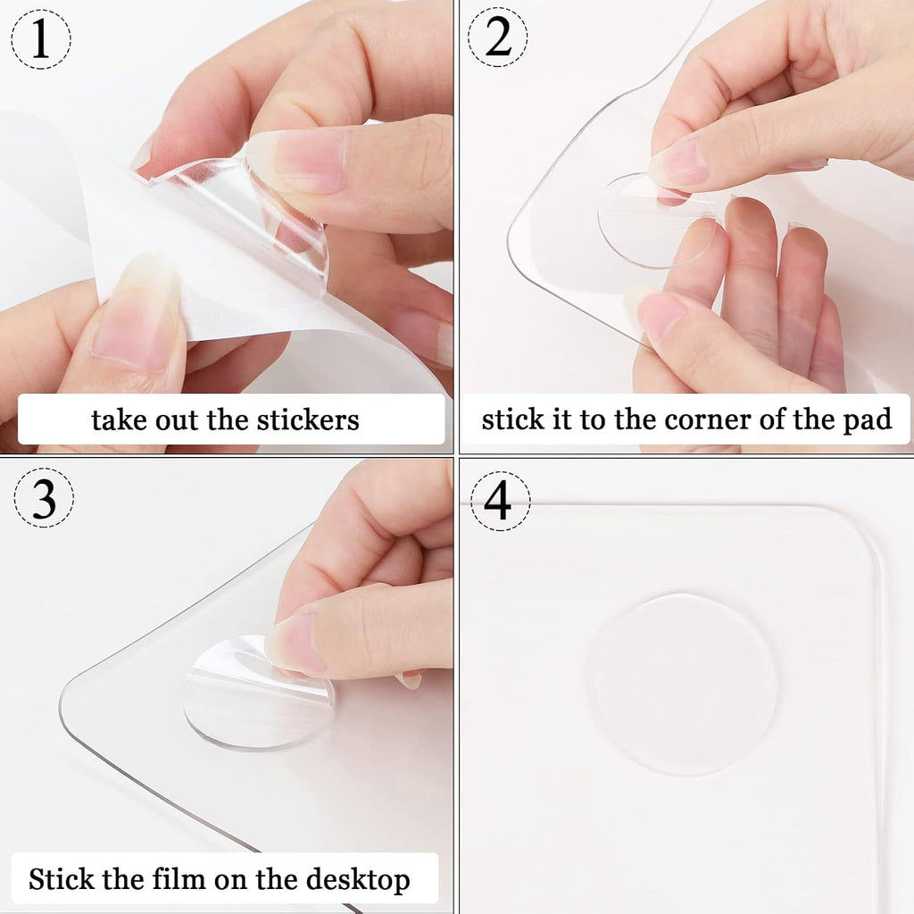 Oterri Clear Writing Desk Pad, 24’’x17” Heat Resistant Waterproof PVC Round Edge Durable Desk Protect Mat, Anti-Static Writing Mat Table Protector