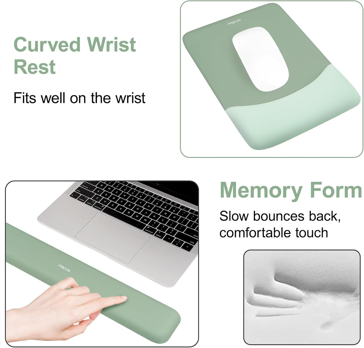 MOSISO Keyboard Mouse Pad Set, Large Gaming Mouse Pad&Keyboard Wrist Rest