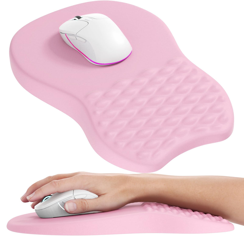 MROCO Ergonomic Mouse Pad with Wrist Support, Memory Foam Wrist Rest, Black