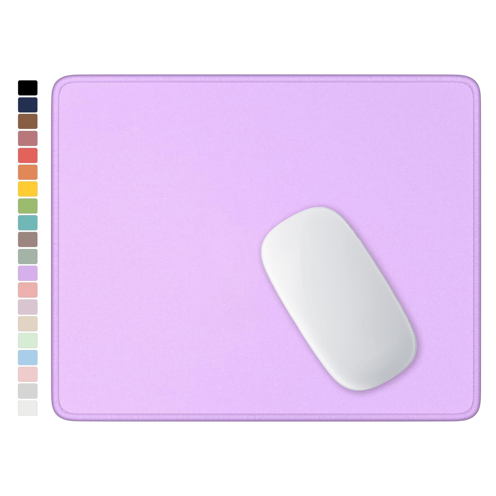 Hsurbtra Mouse Pad, Premium-Textured Square Mousepad 10.2 x 8.3 Inch, Stitched Edge Anti-Slip Waterproof Rubber Pretty Cute Computer Mat for Office Gaming Laptop Women Kids Sage Green