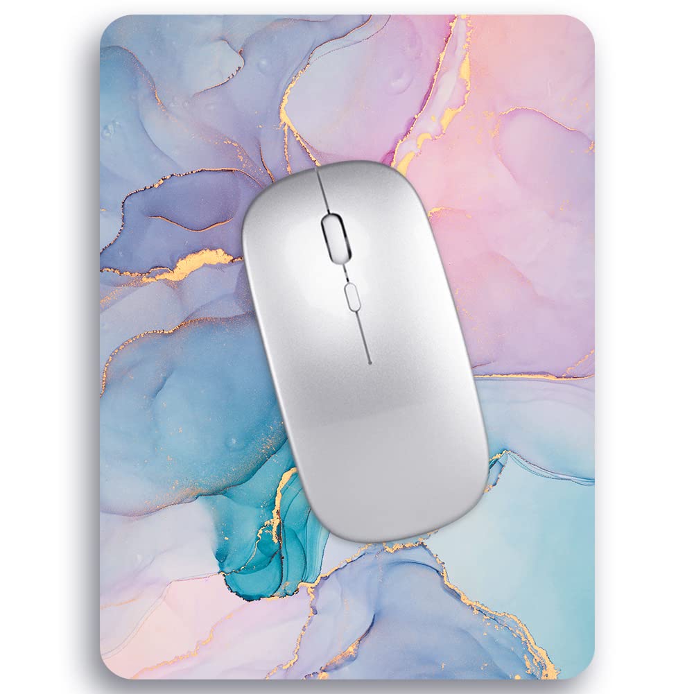 Audimi Small Mouse Pad 6 x 8 Inch, Mini Mouse Pad Thick for Laptop Wireless Mouse Home Office Travel, Portable & Washable (Black)