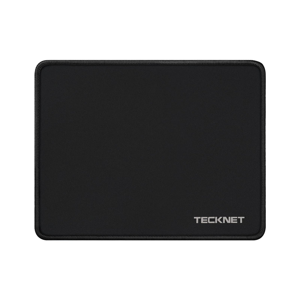TECKNET Mouse Pad with Durable Anti-fray Stitching, Black Small Mousepad