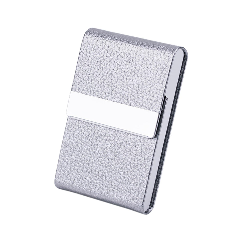 Business Card Holder PU Leather&Metal Business Card Case,Black1