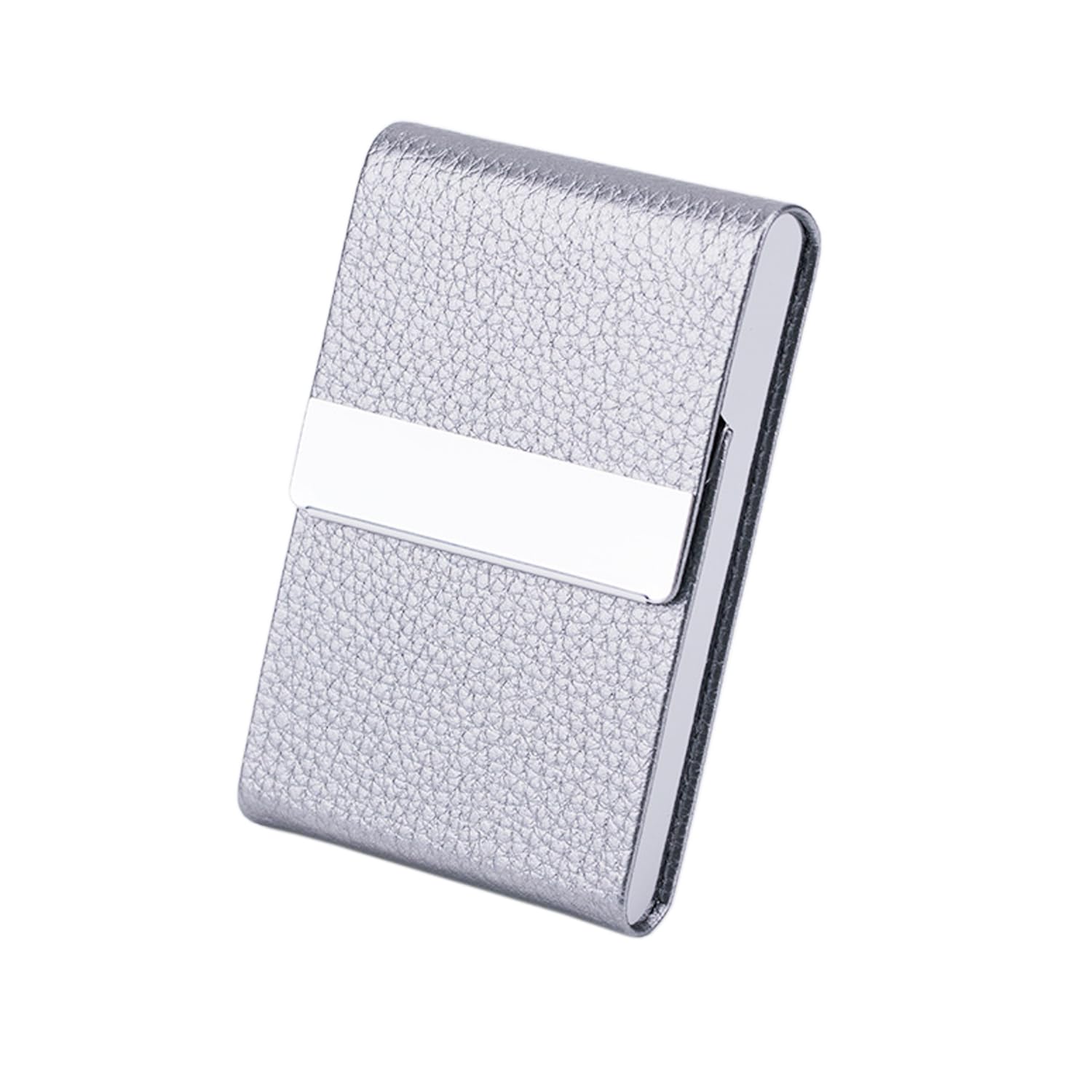 Business Card Holder PU Leather&Metal Business Card Case,Black1