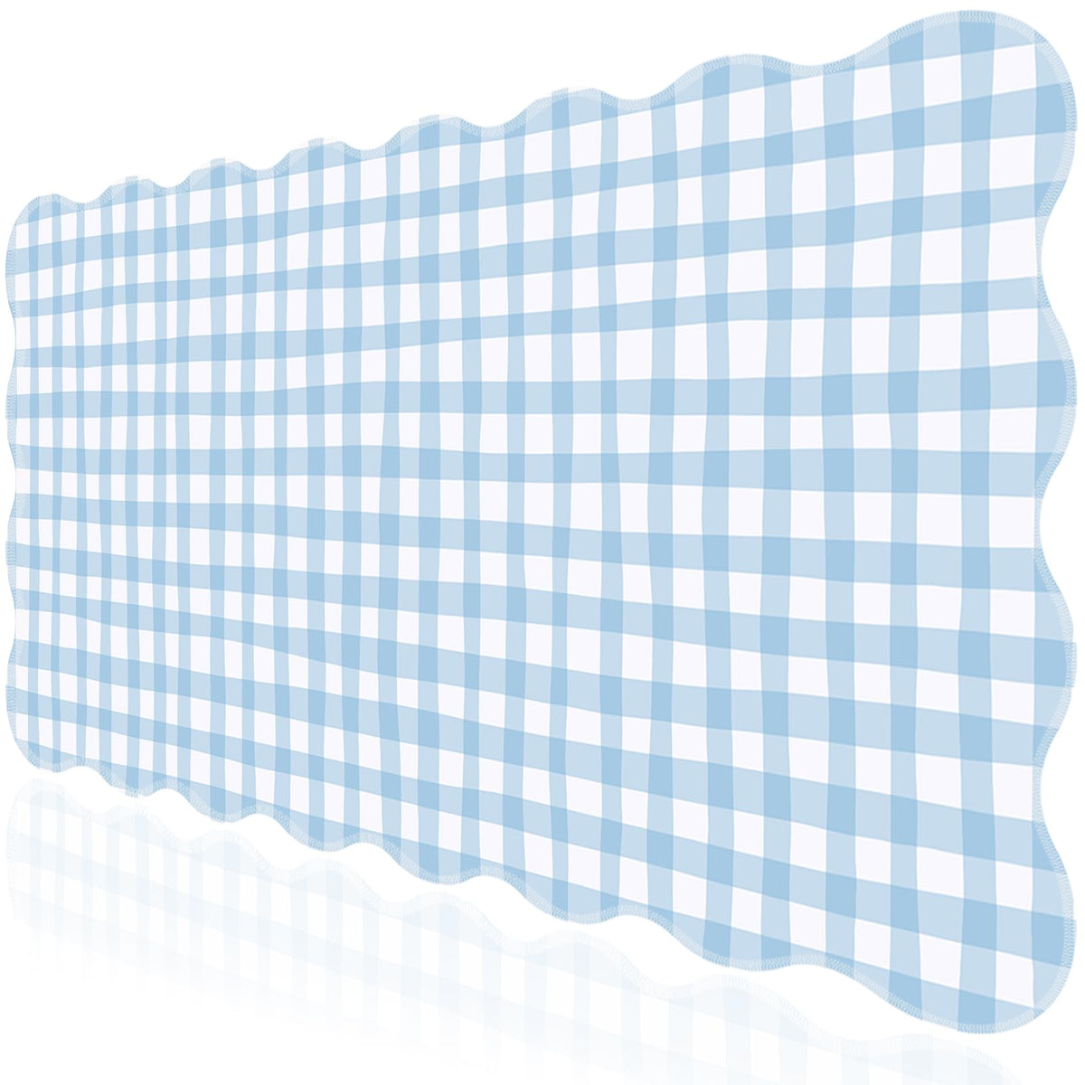 L-SPOUTTO Green Mouse Pad,Geometric Desk Mat XXL Large Scalloped Gaming Mousepad,35.4x15.7in Non-Slip Rubber Base Keyboard Pad Waterproof Desktop Mat for Laptop Computer Game Home Office-Checkered