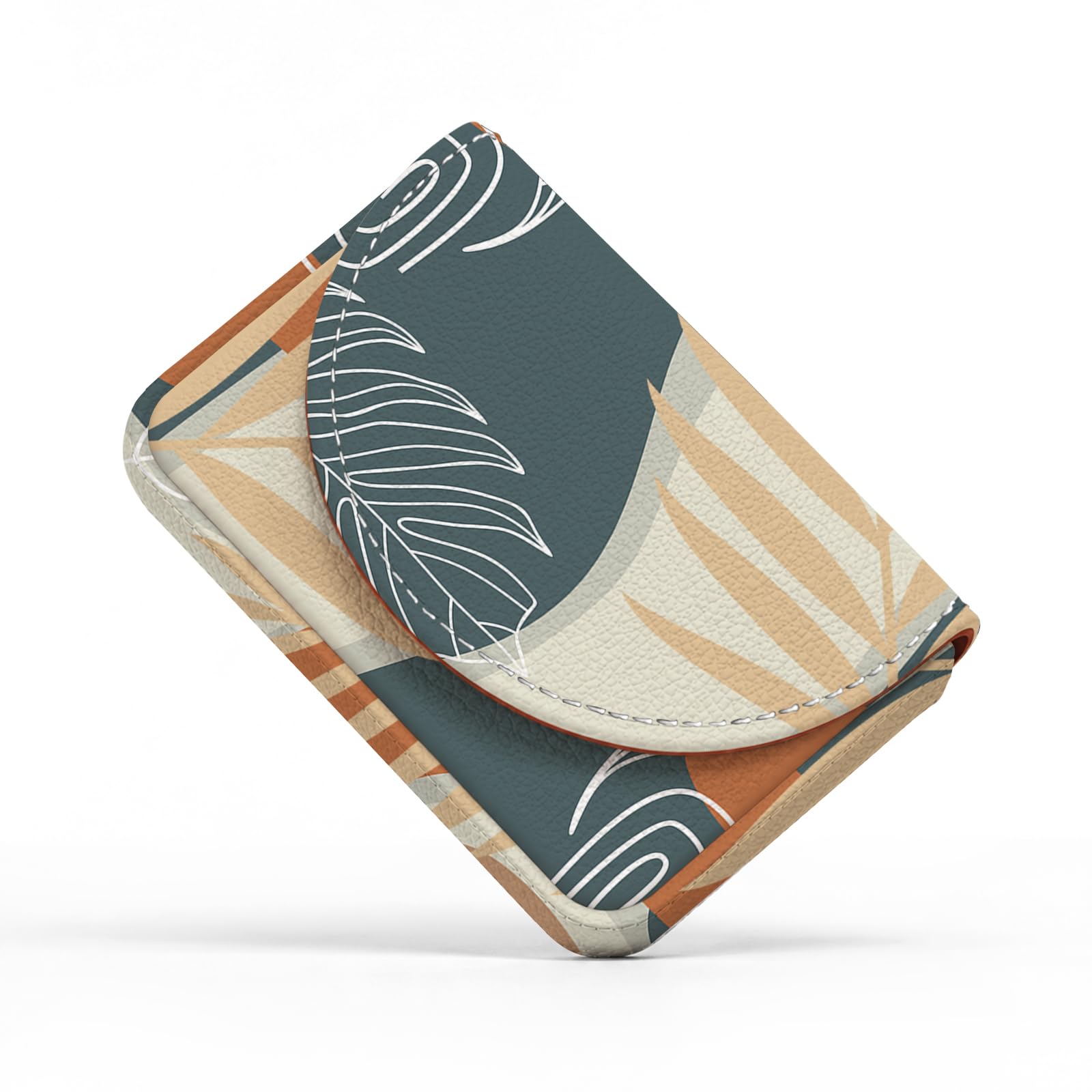 Business Card Holder，PU Leather Business Card Case Wallet White