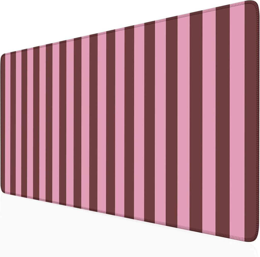 Checkered Desk Mat Cute Pink Pastel XXL Large Mouse Pad Aesthetic Boho Desk Pad with Stitched Edges, Office Decor Keyboard Pad Mouse Mat for Computer