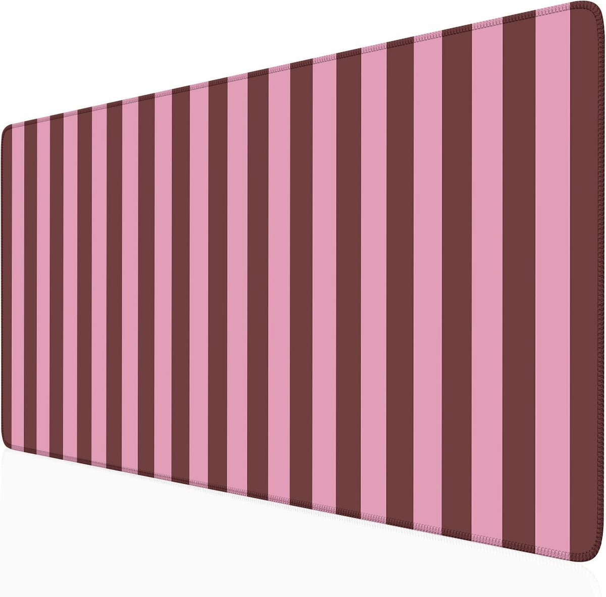 Checkered Desk Mat Cute Pink Pastel XXL Large Mouse Pad Aesthetic Boho Desk Pad with Stitched Edges, Office Decor Keyboard Pad Mouse Mat for Computer