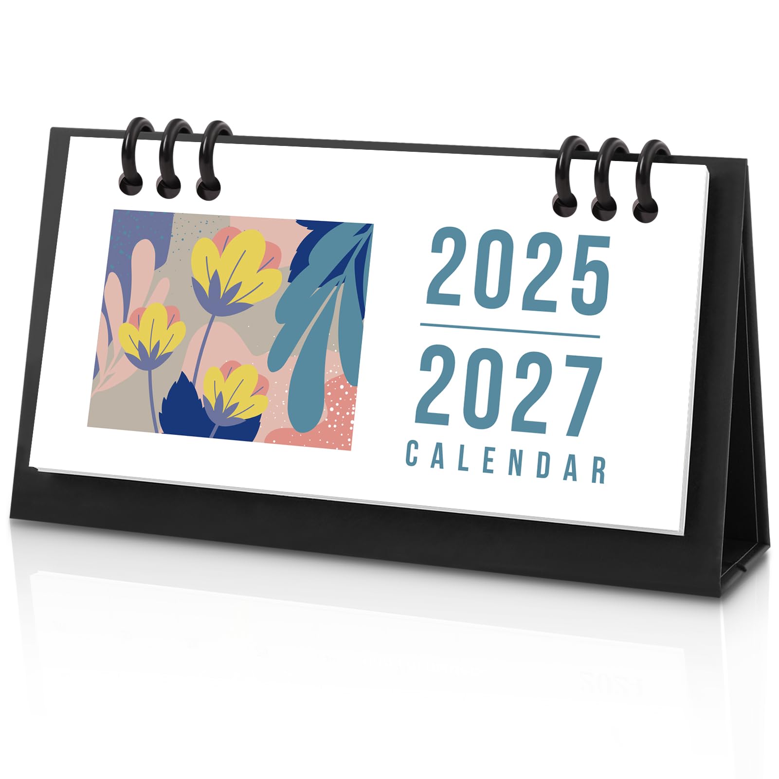KONVINIT Small Desk Calendar 2026-2027, 6.3" x 3.1", 2026 Desk Calendar - Runs From January 2026 Until December 2027, 24 Months Mini Desktop Calendar for School, Home and Office Supplies