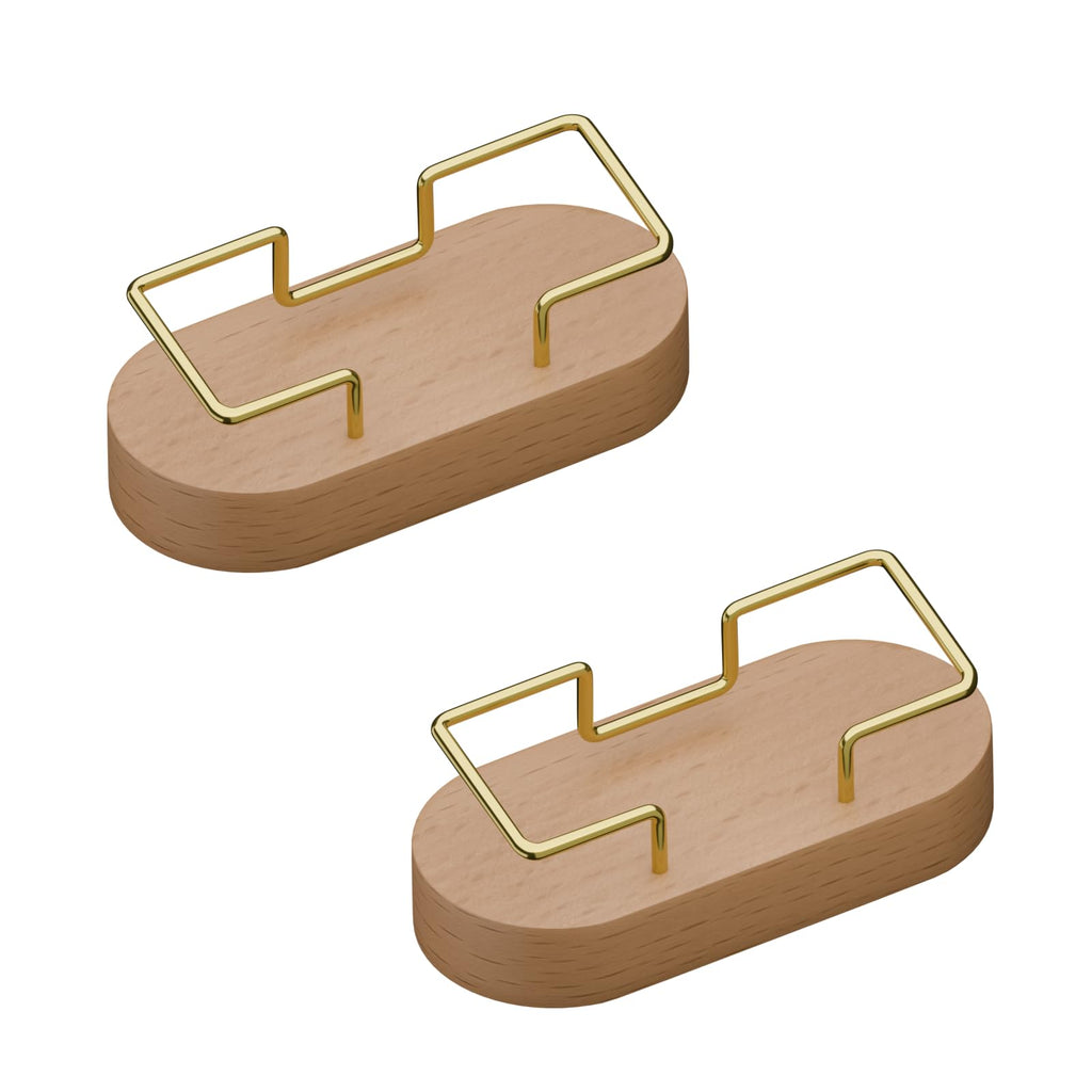 Wooden Business Card Holder for Desk, Office Display Stand and Decor