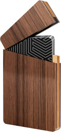 MaxGear Portable Wooden Business Card Holder