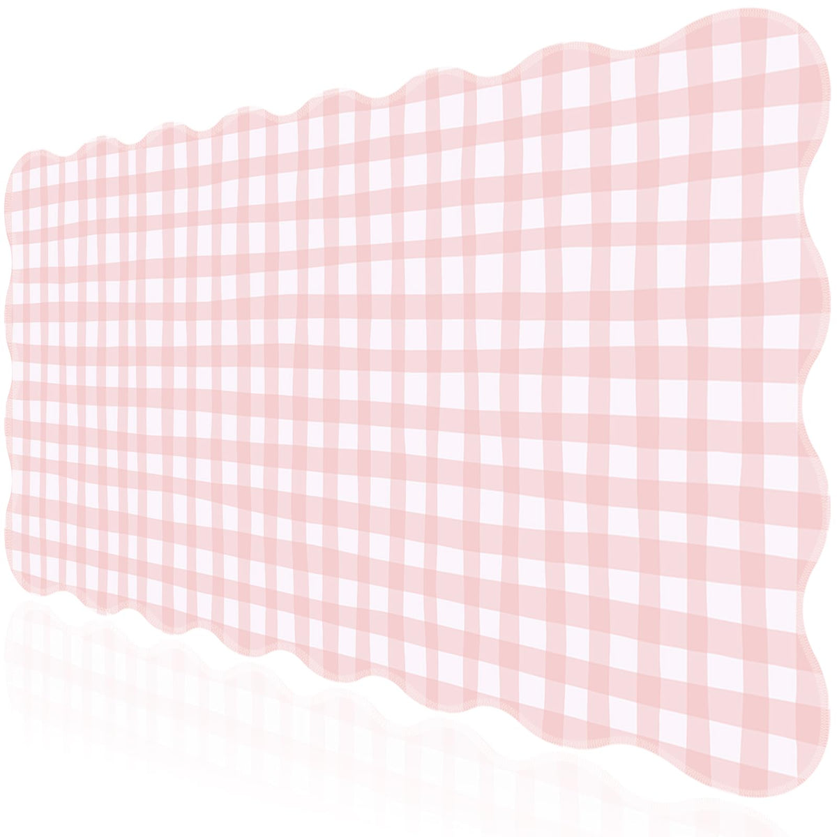 L-SPOUTTO Green Mouse Pad,Geometric Desk Mat XXL Large Scalloped Gaming Mousepad,35.4x15.7in Non-Slip Rubber Base Keyboard Pad Waterproof Desktop Mat for Laptop Computer Game Home Office-Checkered