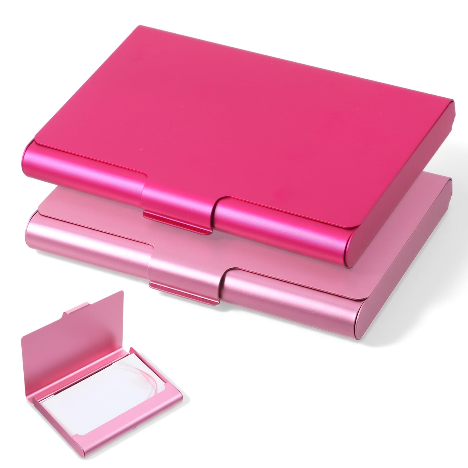 2Pcs Business Card Case, Business Card Holder for Purse