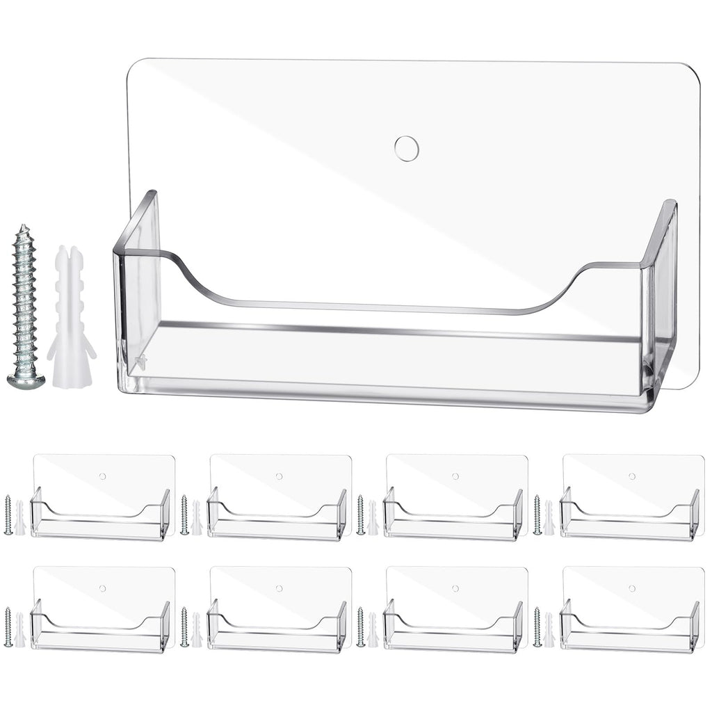 Wesiti 4 Pcs Individual Acrylic Business Card Holders, Wall & Desk Display
