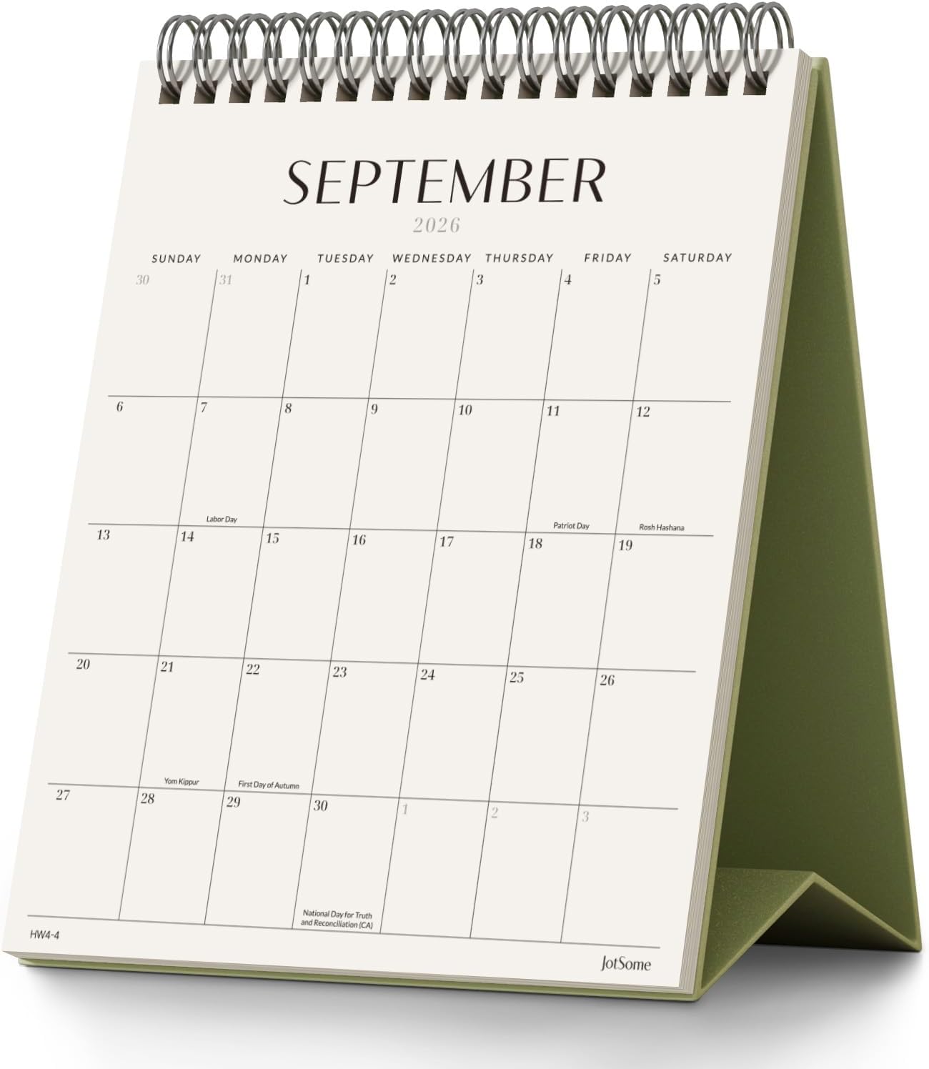 Jotsome Desk Calendar 2026-2027, Small Standing Flip Desktop Calendar