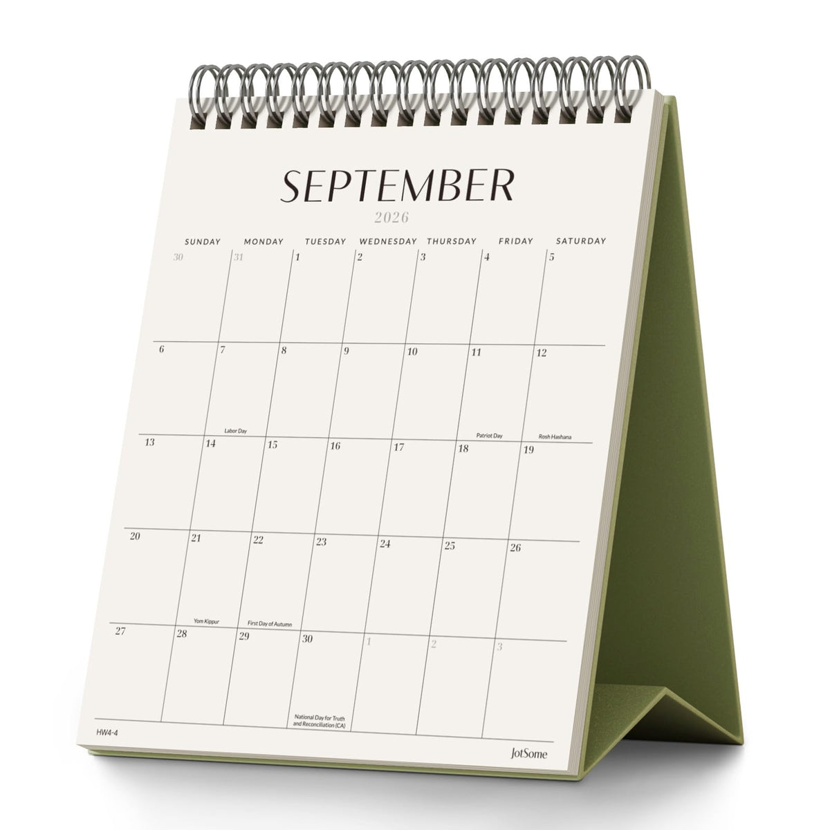 Jotsome Desk Calendar 2026-2027, Small Standing Flip Desktop Calendar