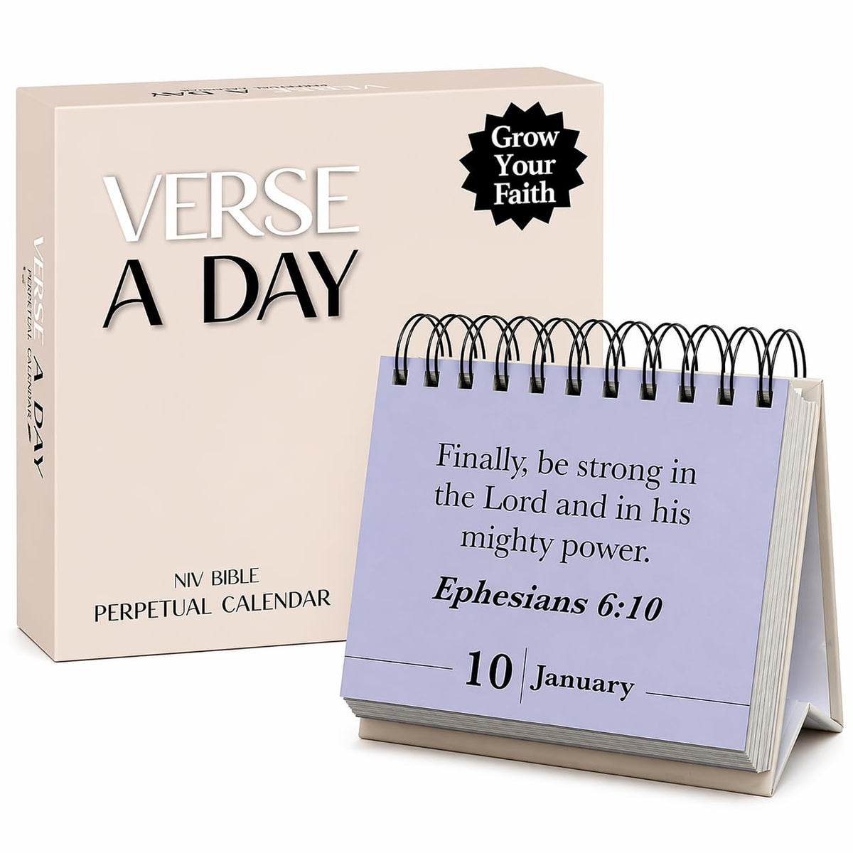 Verse A Day Perpetual Calendar | Enjoy it Year After Year, 365 Christian Verses from the NIV Bible to Inspire Your Daily Devotional, Positive Inspirational Religious Daily Verses for Men & Women