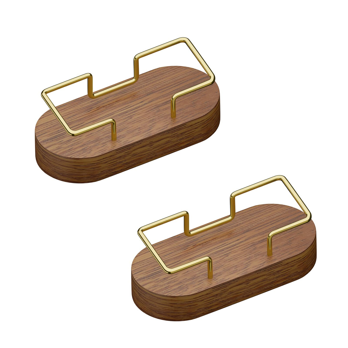 Wooden Business Card Holder for Desk, Office Display Stand and Decor