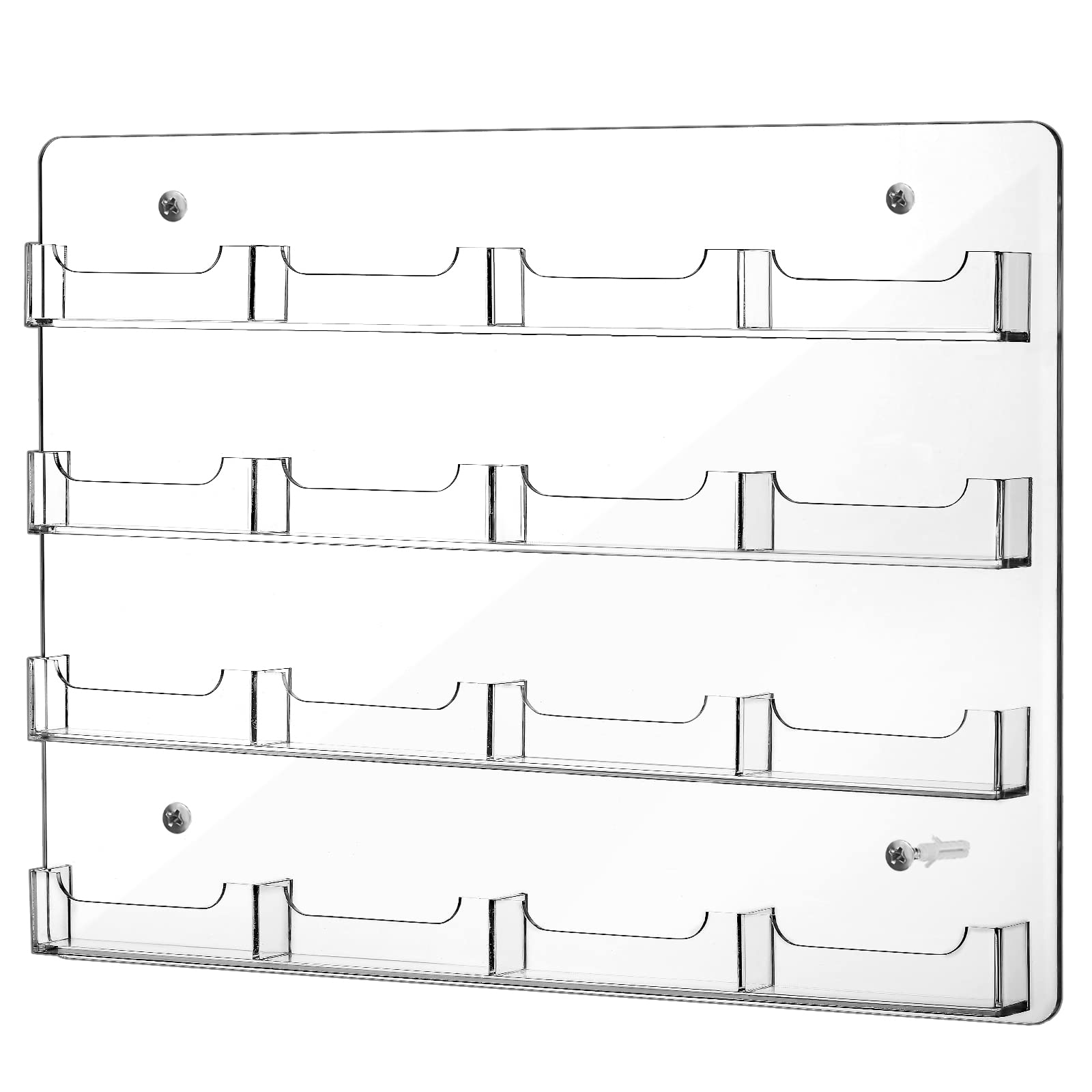 Hillban Acrylic Business Card Holder Wall Mount Office, 8 Pockets