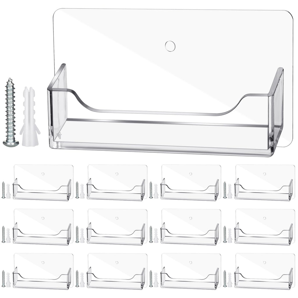 Wesiti 4 Pcs Individual Acrylic Business Card Holders, Wall & Desk Display