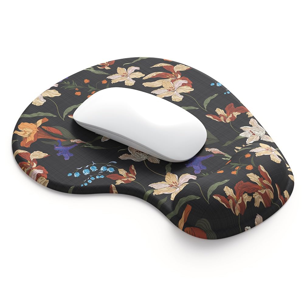 Office Mousepad with Gel Wrist Support - Ergonomic Gaming Desktop Mouse Pad Wrist Rest - Design Gamepad Mat Rubber Base for Laptop Computer -Silicone Non-Slip Special-Textured Surface (01Pink)