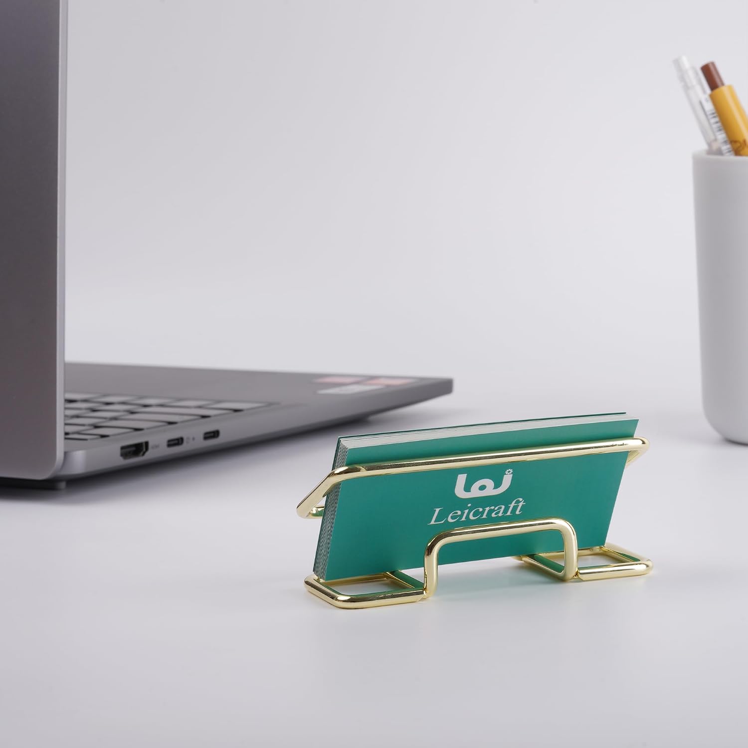 Business Card Holder for Desk, Cute Metal Card Organizers