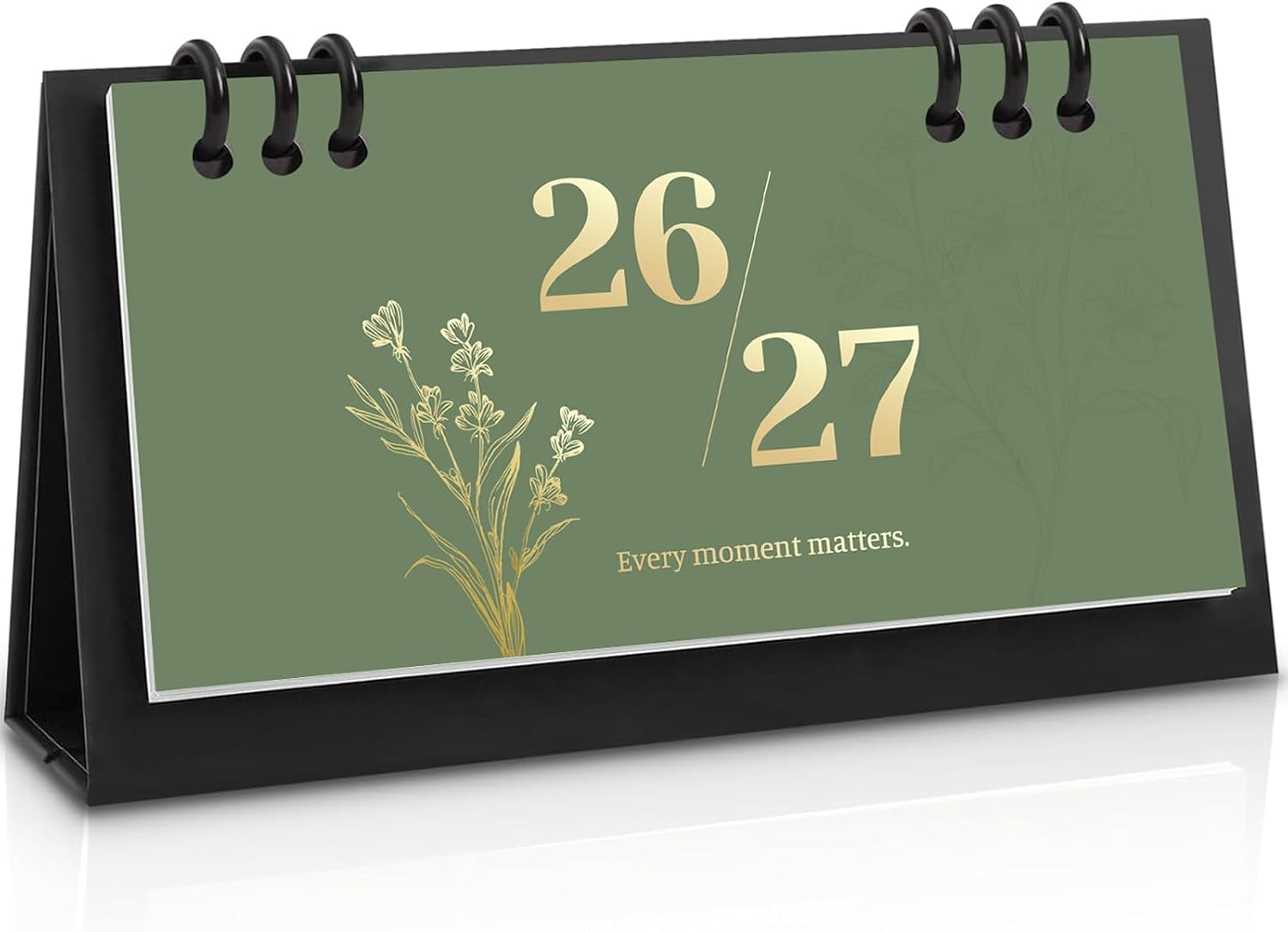 Small Desk Calendar 2026-2027, Desktop Calendar 18 Months - Runs From July 2026 Until Dec. 2027, Mini Standing Flip Calendar for Home, School and Office Supplies, 6.3" x 3.1"