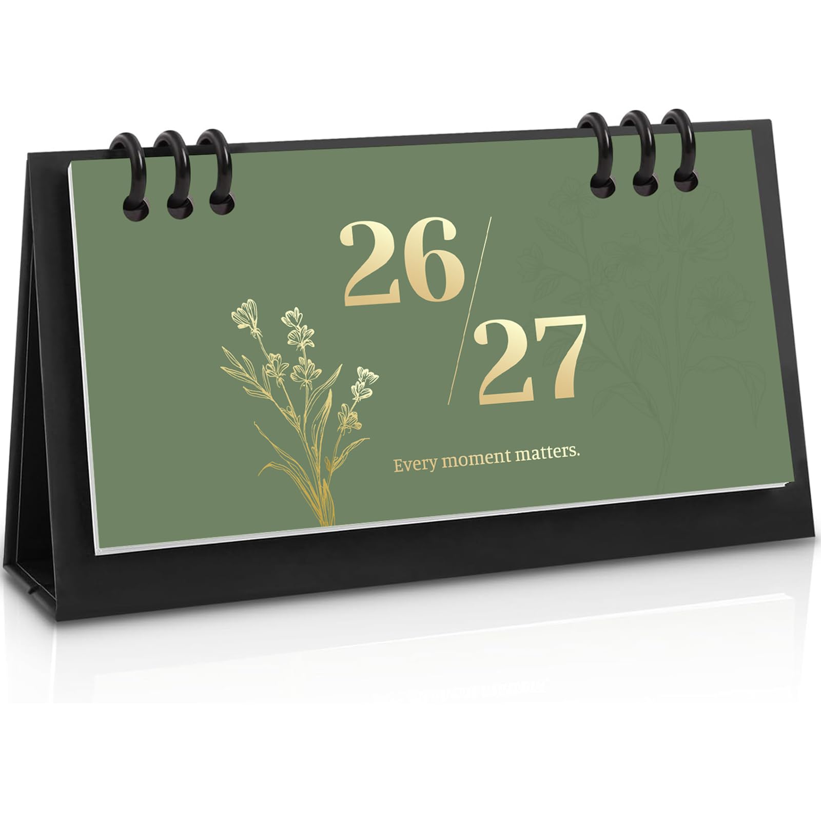 Small Desk Calendar 2026-2027, Desktop Calendar 18 Months - Runs From July 2026 Until Dec. 2027, Mini Standing Flip Calendar for Home, School and Office Supplies, 6.3" x 3.1"