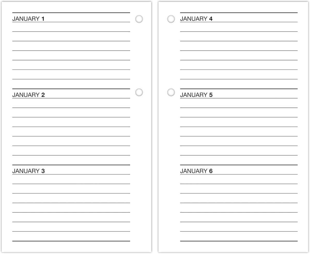 AT-A-GLANCE 2027 Desk Calendar Refill, Daily Desk Pad Refill, 3.5" x 6", Standard, Loose-Leaf, Recycled (E717R5027)